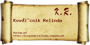 Kovácsik Relinda névjegykártya